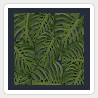 Leaf Pattern Green Design Magnet